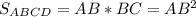 S_{ABCD} =AB*BC=AB^2