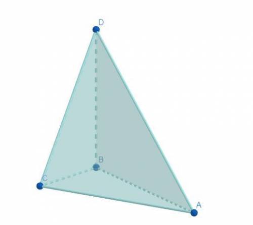 Дана пирамида dabc, в которой db⊥bc, ab=8, ac=bd=6, ad=10, ∠acb=90°. а) докажите, что db⊥(abc); б)