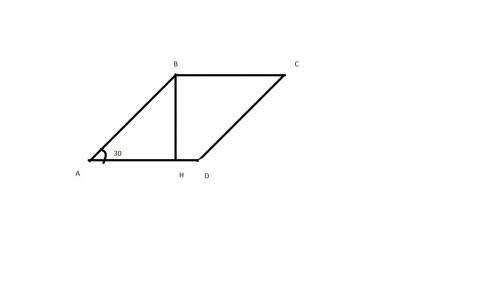 Периметр ромба равен 60, а один из углов равен 30°. найдите площадь ромба