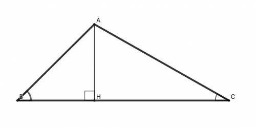 Втрикутнику одна зі сторін дорівнює b, а кути, що до неї прилягають дорівнюють 30° і 45°. знайти вис