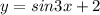 y = sin3x+2