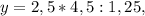 y=2,5*4,5:1,25,