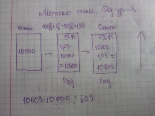 Сберегательный банк в конце года начисляет 3% к сумме находившийся на счету. на сколько рублей увели