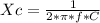 Xc= \frac{1}{2* \pi *f*C}