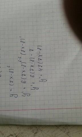 Производная сложной функции y=(7x-8)^6