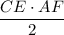 \dfrac{CE\cdot AF}{2}