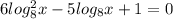 6 log_{8}^2 x-5 log_{8}x +1=0