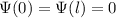 \Psi(0) = \Psi(l) = 0