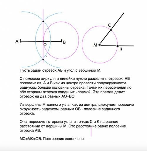 Нужна ваша ,буду . даны неразвернутый угол и отрезок.на сторонах данного угла постройте точки ,удале