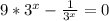 9*3^x- \frac{1}{3^x}=0