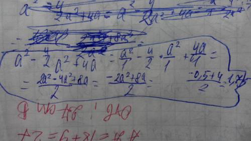 Найдите значение выражения а^2-4/2а^2+4а при а= 0.5тзарание