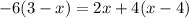 -6(3-x)=2x+4(x-4)