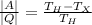 \frac{|A|}{|Q|} = \frac{T_H - T_X}{T_H}