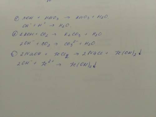 Разложить гидроксид калия +азотная кислота гидроксид калия+оксид углерода(iv) гидроксид натрия+хлори