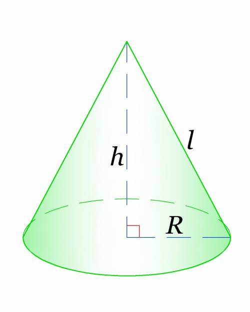 Высота конуса равна 10, а диаметр основания 48 наидити образующую конуса