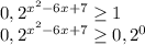 0,2^{x^2-6x+7} \geq 1\\&#10;0,2^{x^2-6x+7} \geq 0,2^{0} &#10;