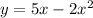 y=5x-2x^2