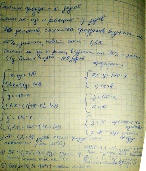 Цена торта равнялась 110 зедов (зед — условная денежная единица) и состояла из стоимостей продуктов,