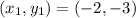 ( x_{1} , y_{1} )=(-2, -3)