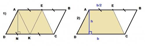 Площадь параллелограмма abcd равна 180. точка e - середина стороны ab. найдите площадь трапеции daec