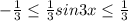 - \frac{1}{3} \leq } \frac{1}3} sin3x \leq \frac{1}{3}