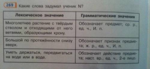 Какие слова задумал ученик n? 1)большой по протяженности снизу вверх-обозначает признак предмета. 2)