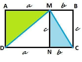 На чертеже изображен прямоугольник который разбит на два прямоугольника. на таком же чертеже в тетра