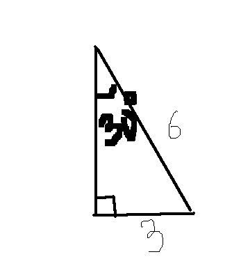Начертите прямоугольный треугольник с острым углом в 30° измерьте противоположные катет и гипотенозу