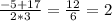 \frac{-5+17}{2*3}= \frac{12}{6} =2