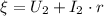 \xi=U_2+I_2\cdot r