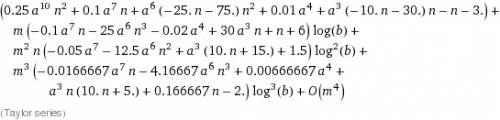 Решить пож выражение: (5a^3n-1 b^m+2)^2 × (0,01a^4-n × b^m-3)