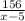 \frac{156}{x-5}