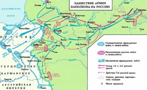 Названия государств,с территории которых армия наполеона начала наступление(желательно карта)