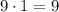 9\cdot1=9