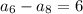 a_6-a_8=6