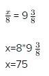 При делении х на 8 получилось 9 3/8 найдите х