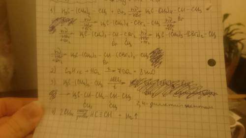 Составить уравнение реакций первых 5 стадий взаимодействия гептана с бромом, горения гептана; реакци