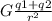 G \frac{q1+q2}{ r^{2} }