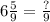 6 \frac{5}{9} = \frac{?}{9}