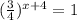 ( \frac{3}{4} )^{x+4} =1