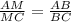 \frac{AM}{MC}= \frac{AB}{BC}