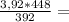 \frac{3,92*448}{392} =