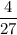 \dfrac{4}{27}