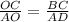 \frac{OC}{AO} = \frac{BC}{AD}