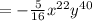 =- \frac{5}{16} x^{22}y^{40}