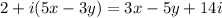 2+i(5x-3y)=3x-5y+14i