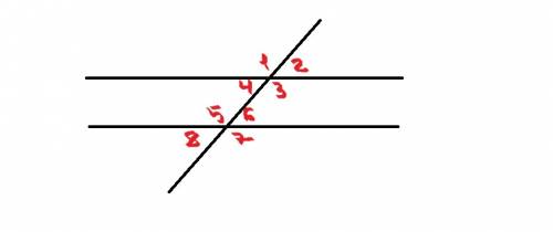 Найдите все углы образованные при пересечении двух параллельных прямых секущей если один из этих угл