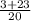 \frac{3 + 23}{20}