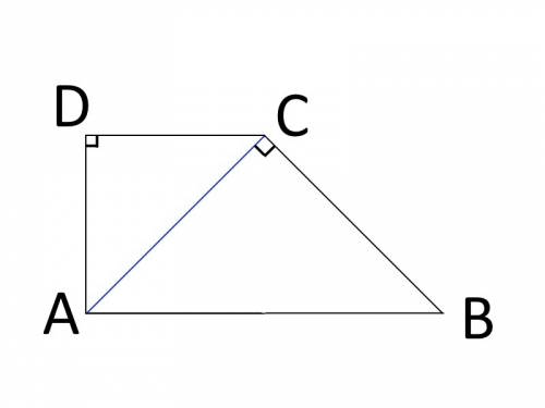Диагональ прямоугольной трапеции равна 4корня из 2 см. и делит трапецию на два равнобедренных прямоу