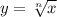 y=\sqrt[n] {x}